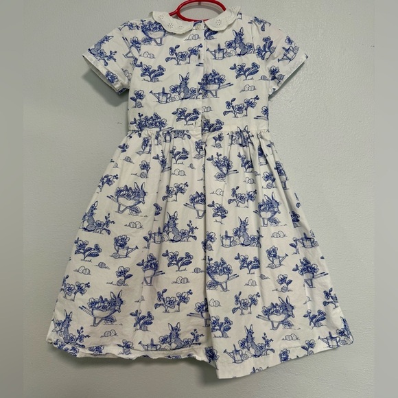 Gymboree
Girls Bunny Poplin Peter Pan Dress - Blue Belle - White - Picture 3 of 5